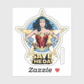 WW84 救|日疑問に思女レトロ漫画アート シール (シート)