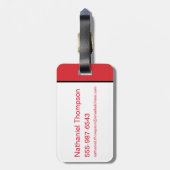 WW84 救|日疑問に思女レトロ漫画アート ラゲッジタグ (裏面縦)