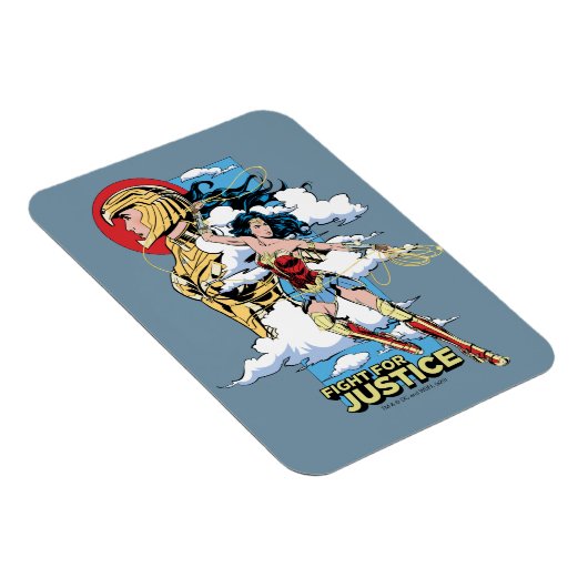 WW84 |正義のための戦疑問に思い女性レトロ漫画 マグネット (右側)