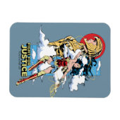 WW84 |正義のための戦疑問に思い女性レトロ漫画 マグネット (横)