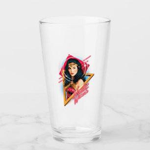 WW84 疑問に思 Woman Retrowaveキャラクターバッジ タンブラーグラス