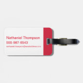 WW84 |赤い疑問に思女性のロゴと星模様 ラゲッジタグ (裏面横)