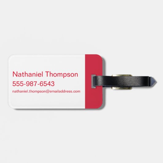 WW84 |赤い疑問に思女性のロゴと星模様 ラゲッジタグ (裏面横)