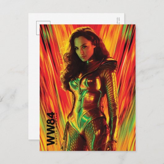 WW84 |赤オレンジ色疑問に思女万華鏡のように千変万化するパターン インビテーションポストカード (正面/裏面)