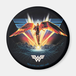WW84  80年代レトロウェーブ女疑問に思性図 マグネット