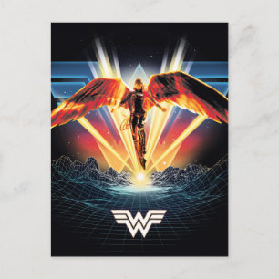 WW84   80's Retrowave 疑問に思 Woman  Graphic インビテーションポストカード