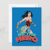 WW84 Be The Hero Woman 疑問に思レトロ漫画アート インビテーションポストカード (正面/裏面)