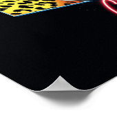 WW84 | Cheetahレトロウェーブバッジ ポスター (角)