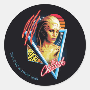 WW84   Cheetahレトロウェーブバッジ ラウンドシール