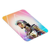 WW84 | Lo Fi女性疑問に思ゴールデンアーマーポートレート マグネット (右側)