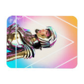 WW84 | Lo Fi女性疑問に思ゴールデンアーマーポートレート マグネット (横)