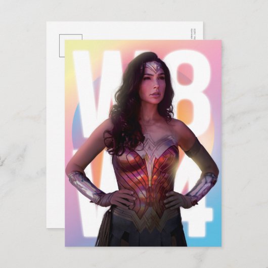 WW84 | Lo Fi Pastel Rainbow女疑問に思の写真 インビテーションポストカード (正面/裏面)