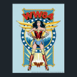 WW84 | Retro Comic Wonder Woman Character Badge ポスター<br><div class="desc">Wonder Woman (1984) | A retro comic book style badge of Wonder Woman featuring "WW84" written overhead.</div>