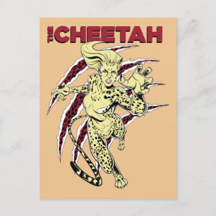 WW84   The Cheetahレトロ漫画アート インビテーションポストカード