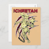 WW84 | The Cheetahレトロ漫画アート インビテーションポストカード (正面/裏面)