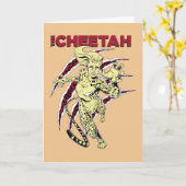 WW84 | The Cheetahレトロ漫画アート カード (黄色い花)