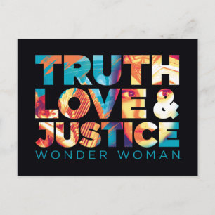 WW84   Truth Love & Justice 疑問に思 Woman切り出し インビテーションポストカード