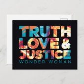WW84 | Truth Love & Justice 疑問に思 Woman切り出し インビテーションポストカード (正面/裏面)