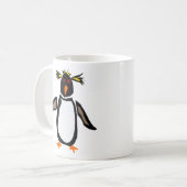 WW-おもしろいなRockhopperのペンギンの原住民の芸術 コーヒーマグカップ (正面左)