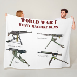 WW I重機関銃 フリースブランケット