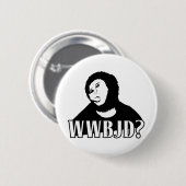 WWBJDか。 -獣何をイエス・キリストはしますか。 缶バッジ (正面&裏面)