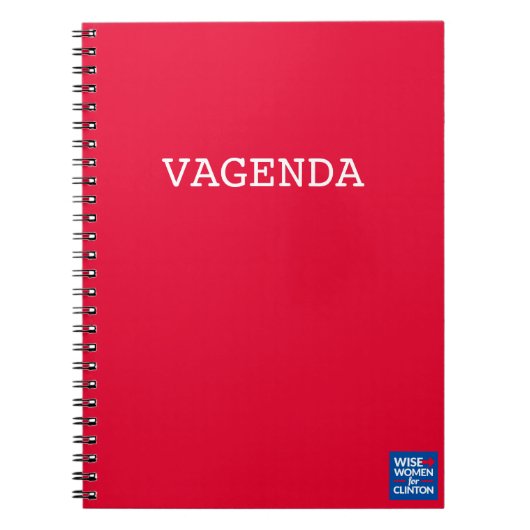 WWFC Vagendaの螺線形ノート ノートブック (正面)