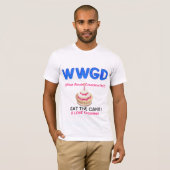 WWGD – おばあちゃんが何をしたい – おもしろい Tシャツ (正面フル)