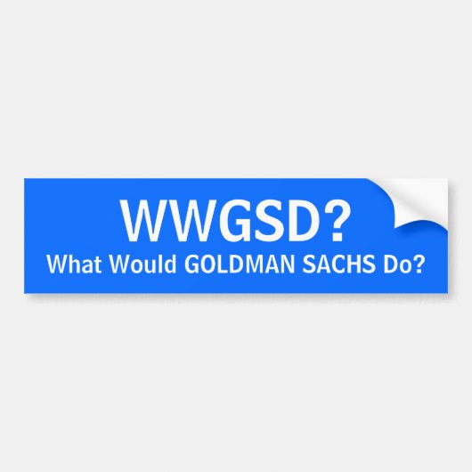 WWGSDか。 バンパーステッカー (正面)