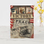 WWIの"勝利"のスクラップブックの挨拶状 カード (黄色い花)