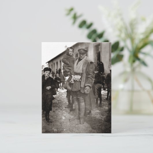 WWIアメリカのフィールドサービスマンフランスの+孤児 ポストカード (スタンド正面)