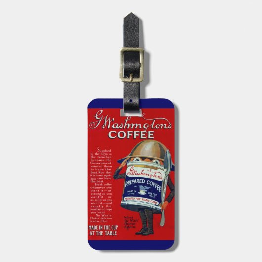 WWIインスタントコーヒー広告 ラゲッジタグ (正面縦)