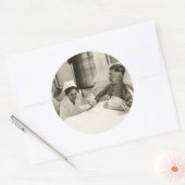 WWIナースと兵士 ラウンドシール (封筒)