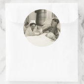 WWIナースと兵士 ラウンドシール (バッグ)