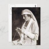 WWIナース編み物セーター ポストカード (正面/裏面)