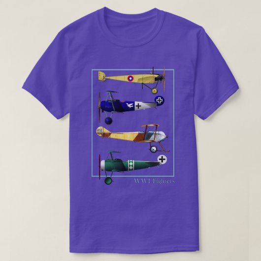 WWIファイターズ飛行機ヴィンテージ Tシャツ (デザイン正面)