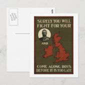 WWI人材募集ポスター ポストカード (正面/裏面)