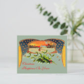 WWI愛国的なクリスマスグリーティングカード シーズンポストカード (スタンド正面)