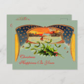 WWI愛国的なクリスマスグリーティングカード シーズンポストカード (正面/裏面)