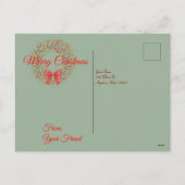 WWI愛国的なクリスマスグリーティングカード シーズンポストカード (裏面)