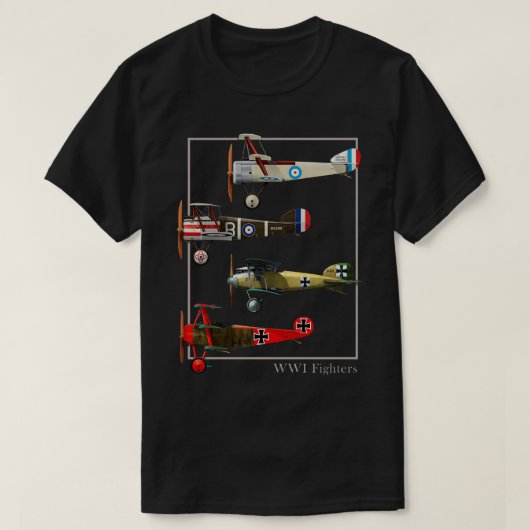 WWI戦闘機 Tシャツ (デザイン正面)