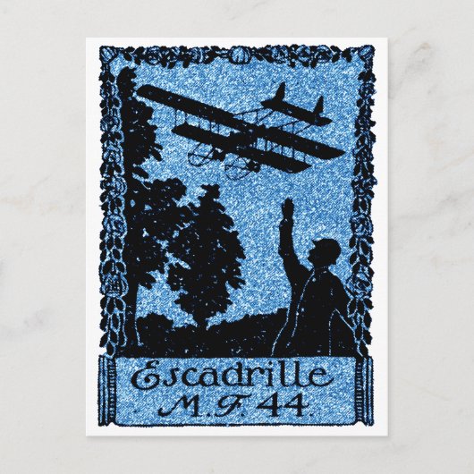 WWI航空フランスのポスター ポストカード (正面)
