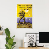 WWI Australian Recruitment Poster We Took The Hill ポスター (ホームオフィス)