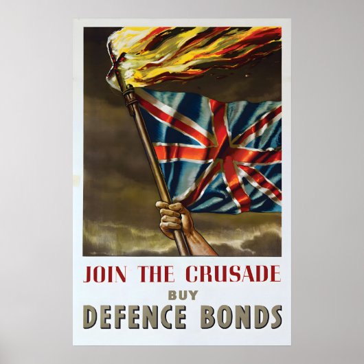 WWI British Propaganda Poster Join the Crusade ポスター (正面)