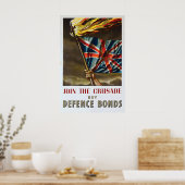 WWI British Propaganda Poster Join the Crusade ポスター (キッチン)