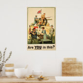 WWI British Recruitment Poster Are you in this ポスター (キッチン)