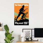 WWI Canadian Propaganda Poster Recruitment Art ポスター (ホームオフィス)