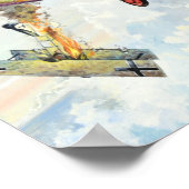 WWI ERNST UDET FOKKER D.VIIプリント ポスター (角)