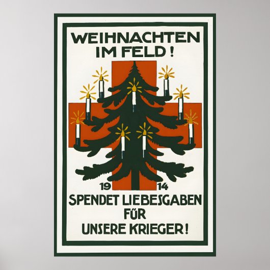 WWI German Propaganda Poster Christmas in the ポスター (正面)