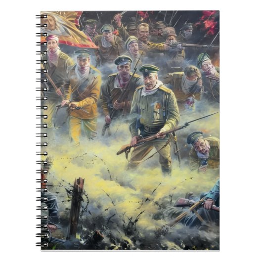 WWI Russian Charge of the dead men painting ノートブック (正面)