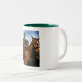 WWIIのドイツ人の騎兵隊 ツートーンマグカップ (正面右)